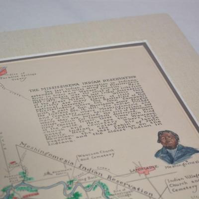 "The Francis Slocum Trail" Map with New Matting 20x16