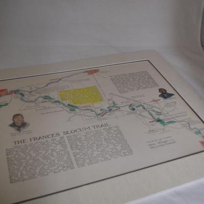 "The Francis Slocum Trail" Map with New Matting 20x16