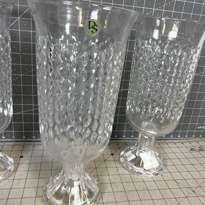 3 BIG Glass Vases