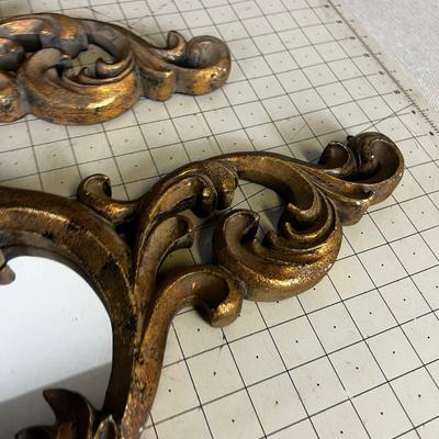 (3) New Antiqued Gold Wall Mirrors NEW 