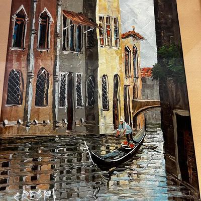 Oil on Board  Venice by Crespi 