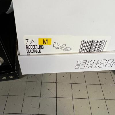 3 Pair of new BLACK Shoes, all  size 7-1/2
