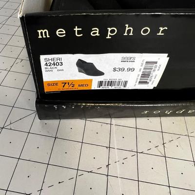3 Pair of new BLACK Shoes, all  size 7-1/2