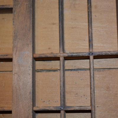 Antique Wooden Type-Set Drawer/Knick Knack Shelf As Is 32.25x16.5