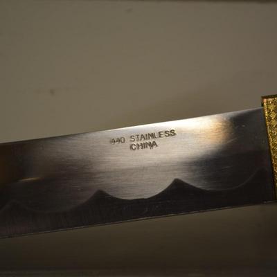 440 Stainless Steel Decorative Samurai Sword Katana As Is 40â€