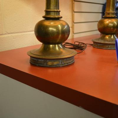 Matching Brass STIFFEL End Table Lamps