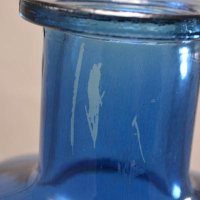 Giant Blue Glass Medicine Bottle Vase