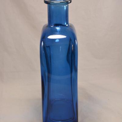 Giant Blue Glass Medicine Bottle Vase