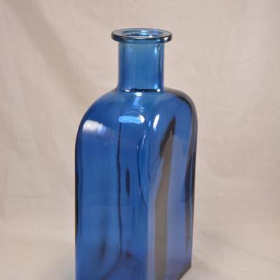 Giant Blue Glass Medicine Bottle Vase