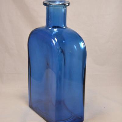 Giant Blue Glass Medicine Bottle Vase