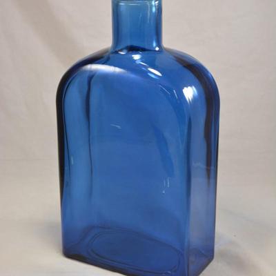 Giant Blue Glass Medicine Bottle Vase