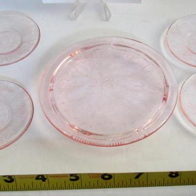 Lot 320:  Child's Dishes, Mosser Glass Jennifer, Cake Plate Set