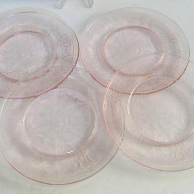 Lot 322:  Child's Size Mosser Glass Dishes, Jennifer, 4 Dinner Plates