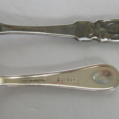 Lot 324:   Vintage Gerber Silver Plate Childs Spoon and Paddington Bear Stainless Fork