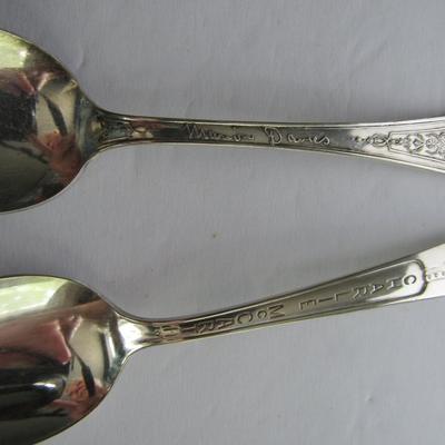 Lot 328:  Vintage Silverplate Spoons: Marian Davies and Charlie McCarthy