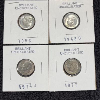 4 Uncirculated Dimes
