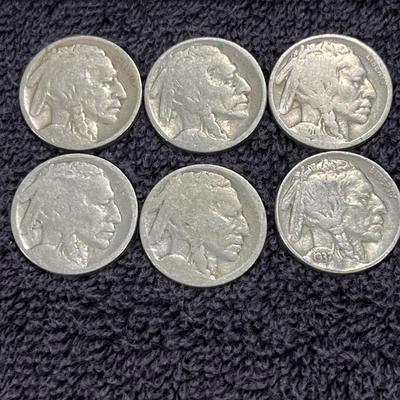 6 Indian Nickels