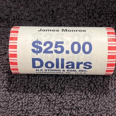 US Mint Roll of James Monroe Dollarâ€™s