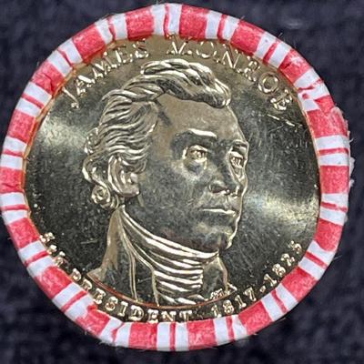 US Mint Roll of James Monroe Dollarâ€™s