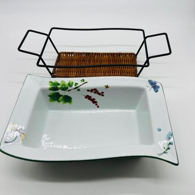 Two Temp-Tations by Tara Wild Gardens Baking Server With Metal Server