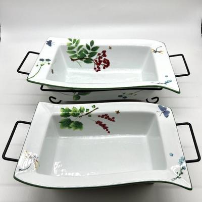 Two Temp-Tations by Tara Wild Gardens Baking Server With Metal Server