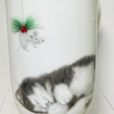 Otagiri Christmas cat mug set