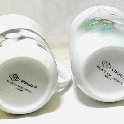 Otagiri Christmas cat mug set