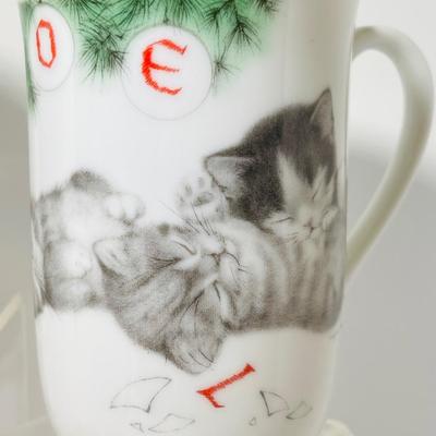 Otagiri Christmas cat mug set