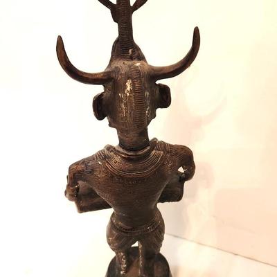 Lot #29  handmade Stained Brass Cast Dhokra Figurine - Tribal Musician