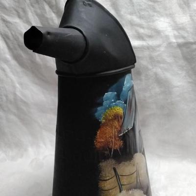 Antique Half Gallon Watering Can Hand Painted