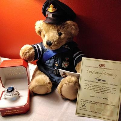 EXTREMELY RARE! Handmade William the Teddy Bear, by the Great British Bear Company, Limited to an edition of 5,000