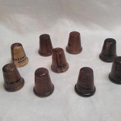 Set of 9 Cedar Thimbles