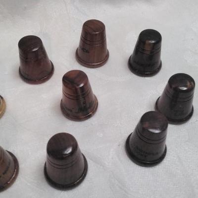 Set of 9 Cedar Thimbles