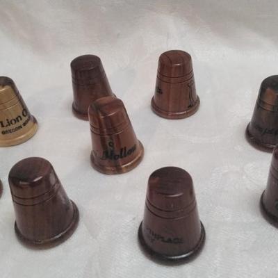 Set of 9 Cedar Thimbles