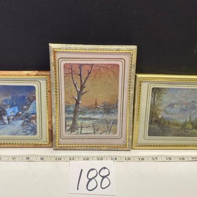Metallic Etched Winter Pictures