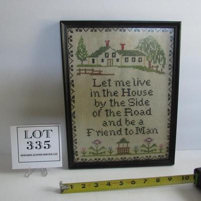 Lot 335: Vintage Needlework Picture