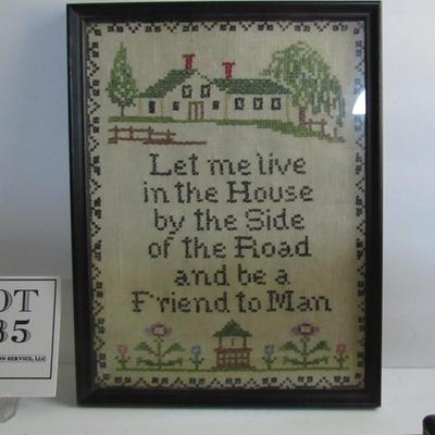 Lot 335: Vintage Needlework Picture