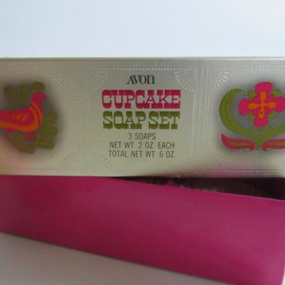 Lot 338:  Vintage Avon Set of 3 Cupcake Soaps, MIB
