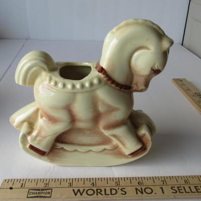 Lot 358:  Vintage Pottery Horse Planter