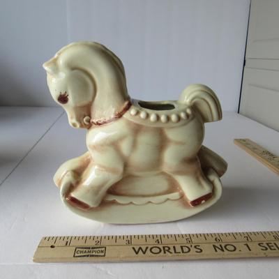Lot 358:  Vintage Pottery Horse Planter