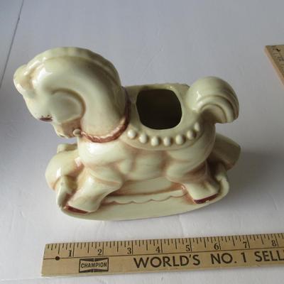 Lot 358:  Vintage Pottery Horse Planter