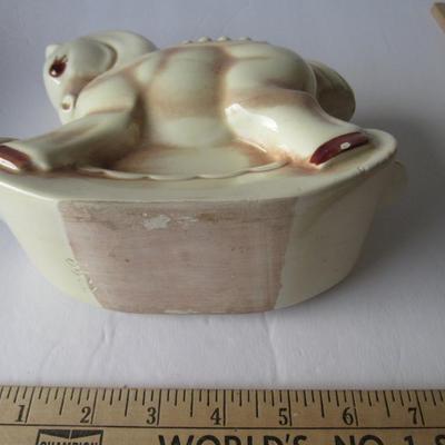 Lot 358:  Vintage Pottery Horse Planter
