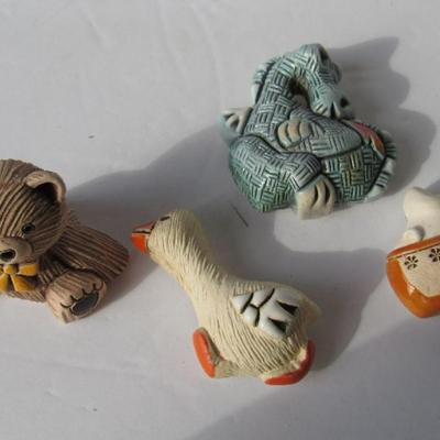 Lot 360:  Handcrafted Lot of Fridge Magnets and Bear Figure