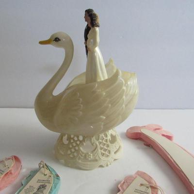 Lot 367:  Lot of Wedding Decor, Vintage Plastic Topper