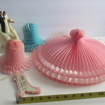 Lot 367:  Lot of Wedding Decor, Vintage Plastic Topper