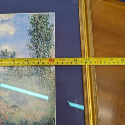 Beautiful framed print Of Claude Monet, and framed poem "if tears could build a stairway".