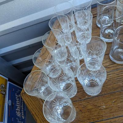 Nice large assortment of glasses
