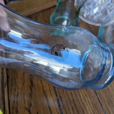 Handblown glass vases