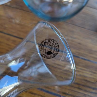 Handblown glass vases