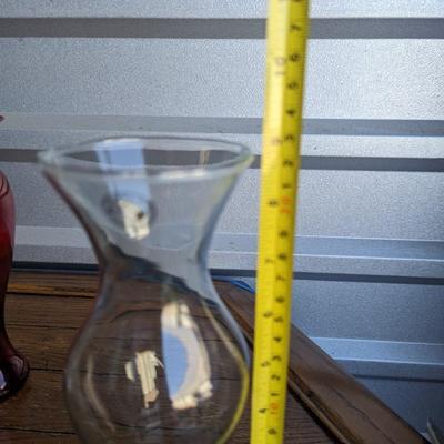 Handblown glass vases